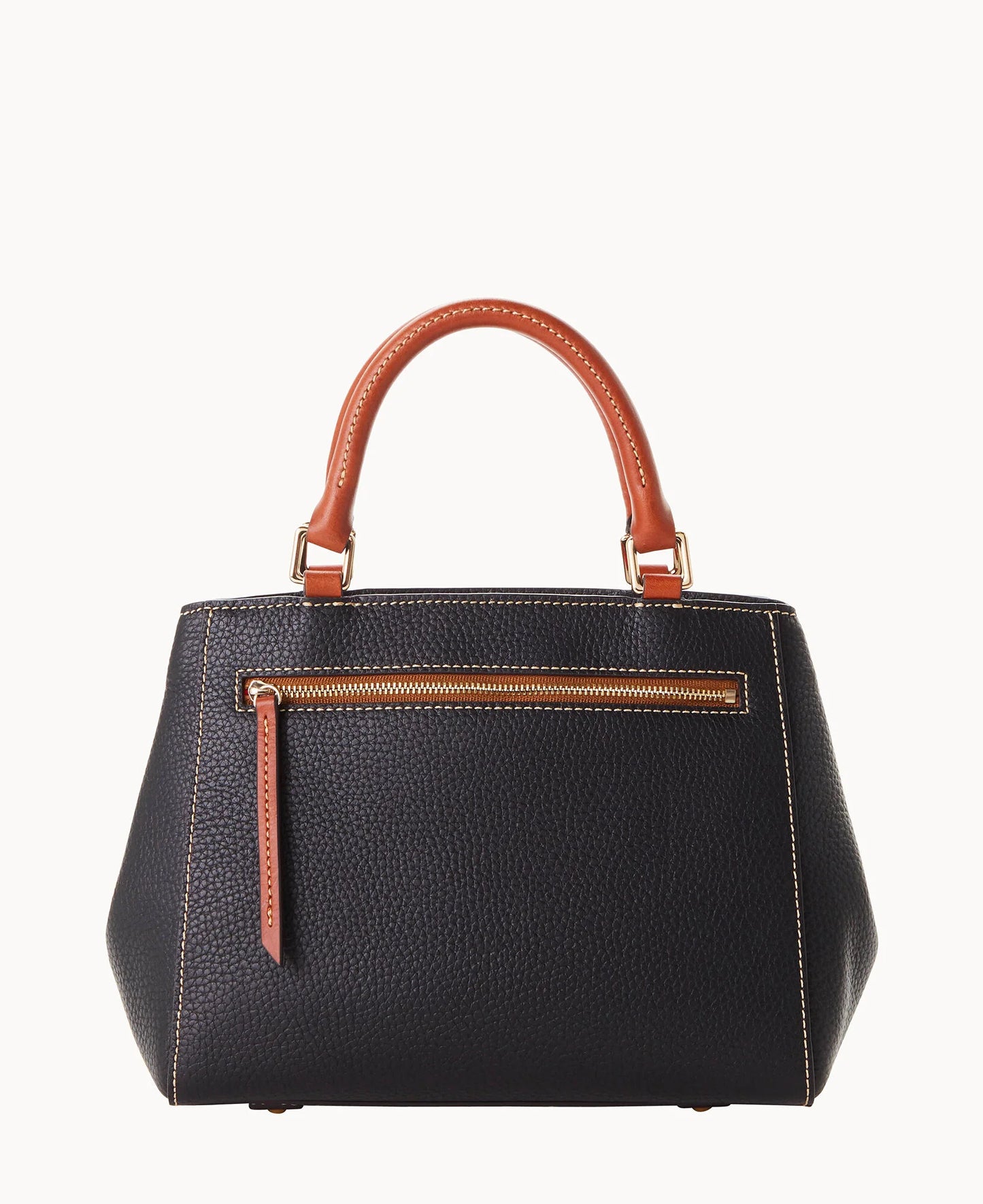 Pebble Grain Small Zip Satchel