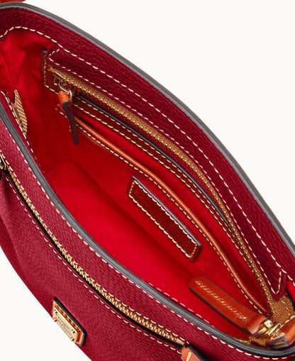 Pebble Grain Small Zip Crossbody
