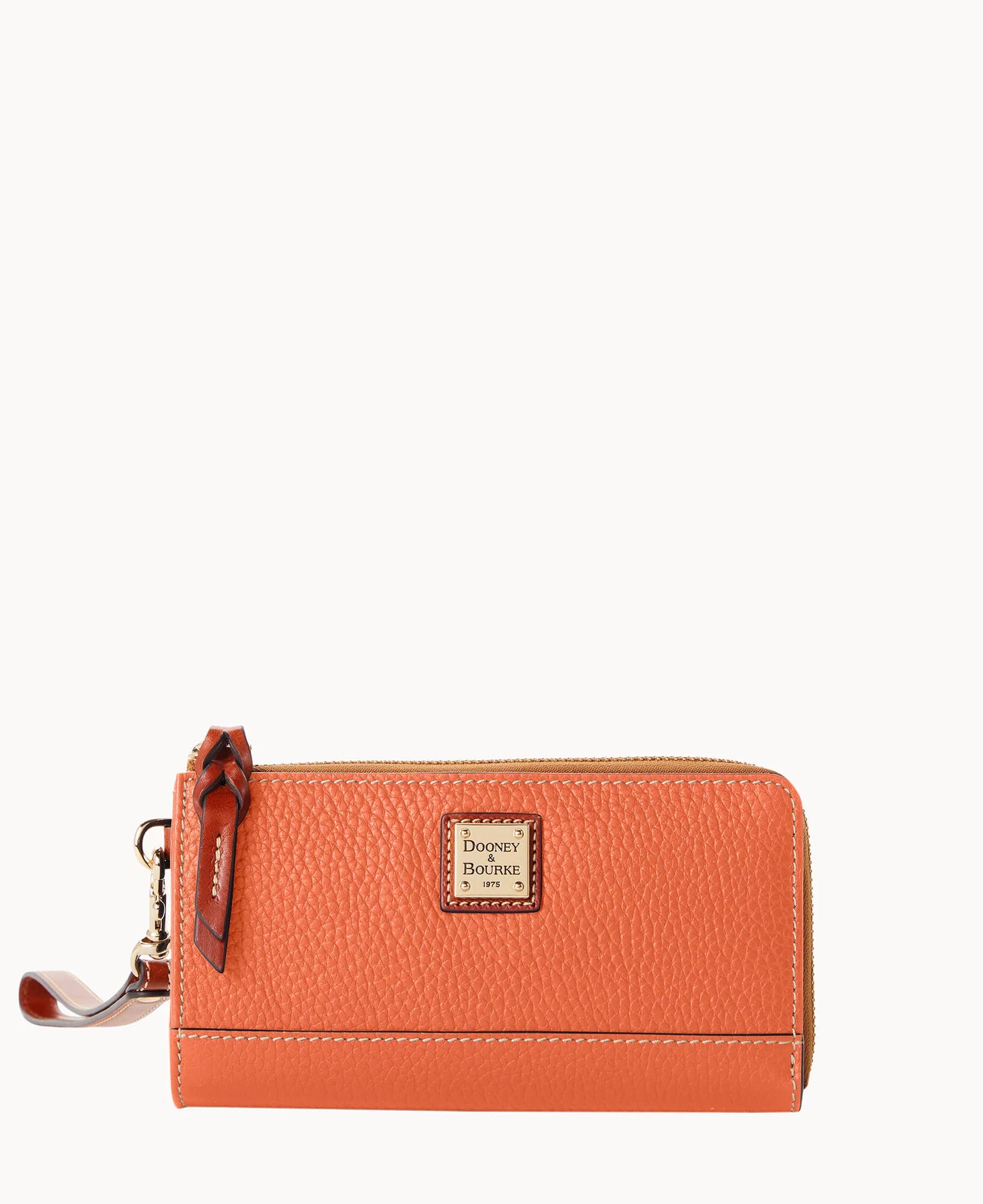 Pebble Grain Folded Zip Wristlet