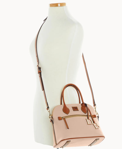 Pebble Grain Domed Satchel