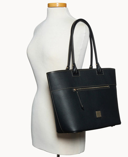 Pebble Grain Large Zip Tote