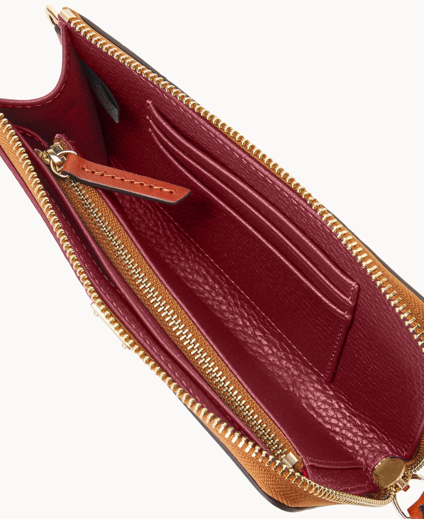 Pebble Grain Folded Zip Wristlet