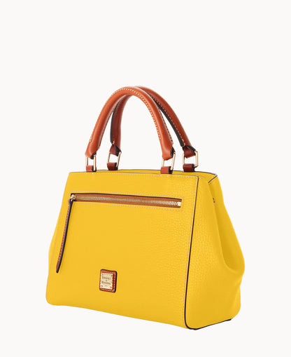 Pebble Grain Small Zip Satchel
