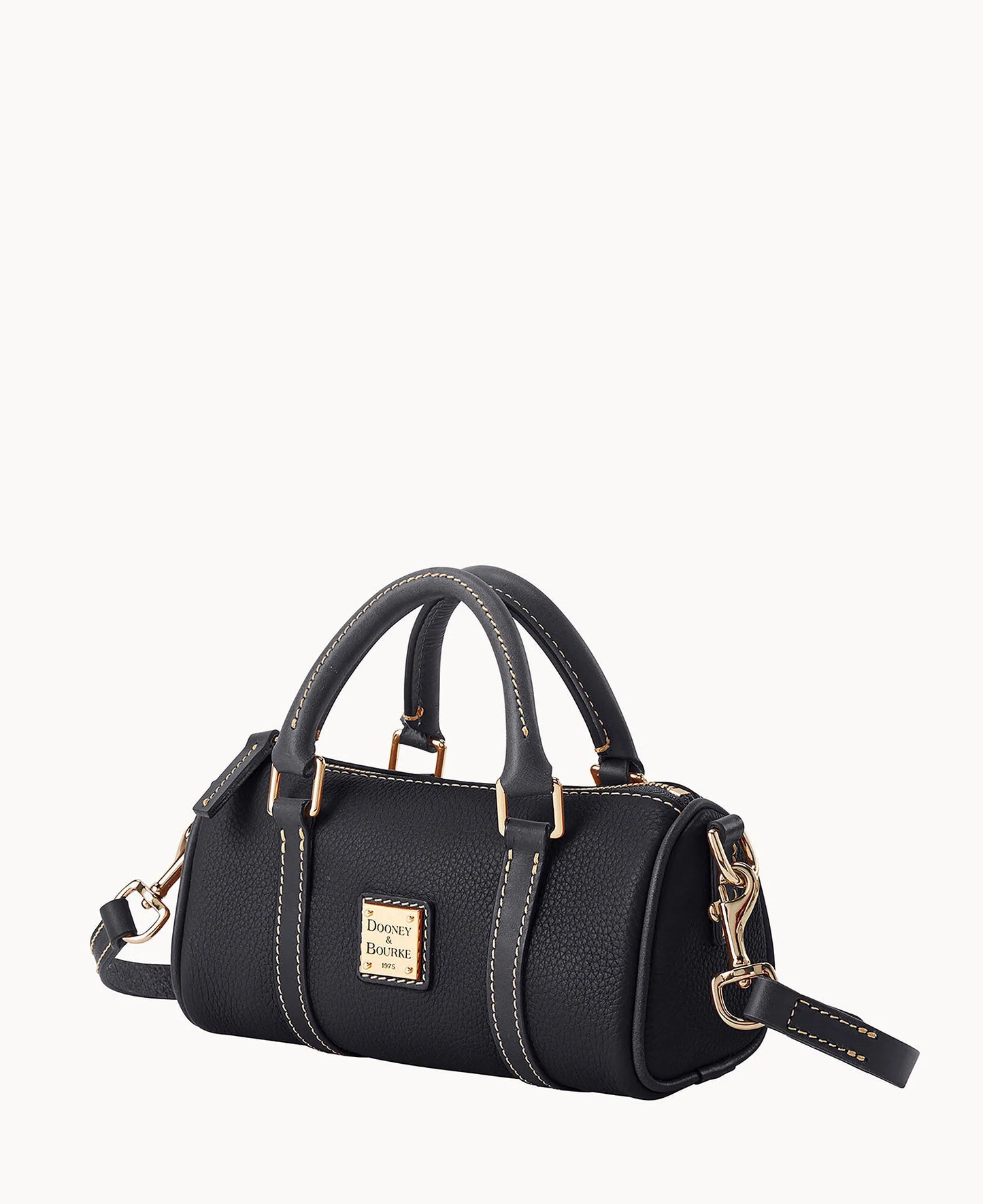 Pebble Grain Crossbody Barrel Satchel 20