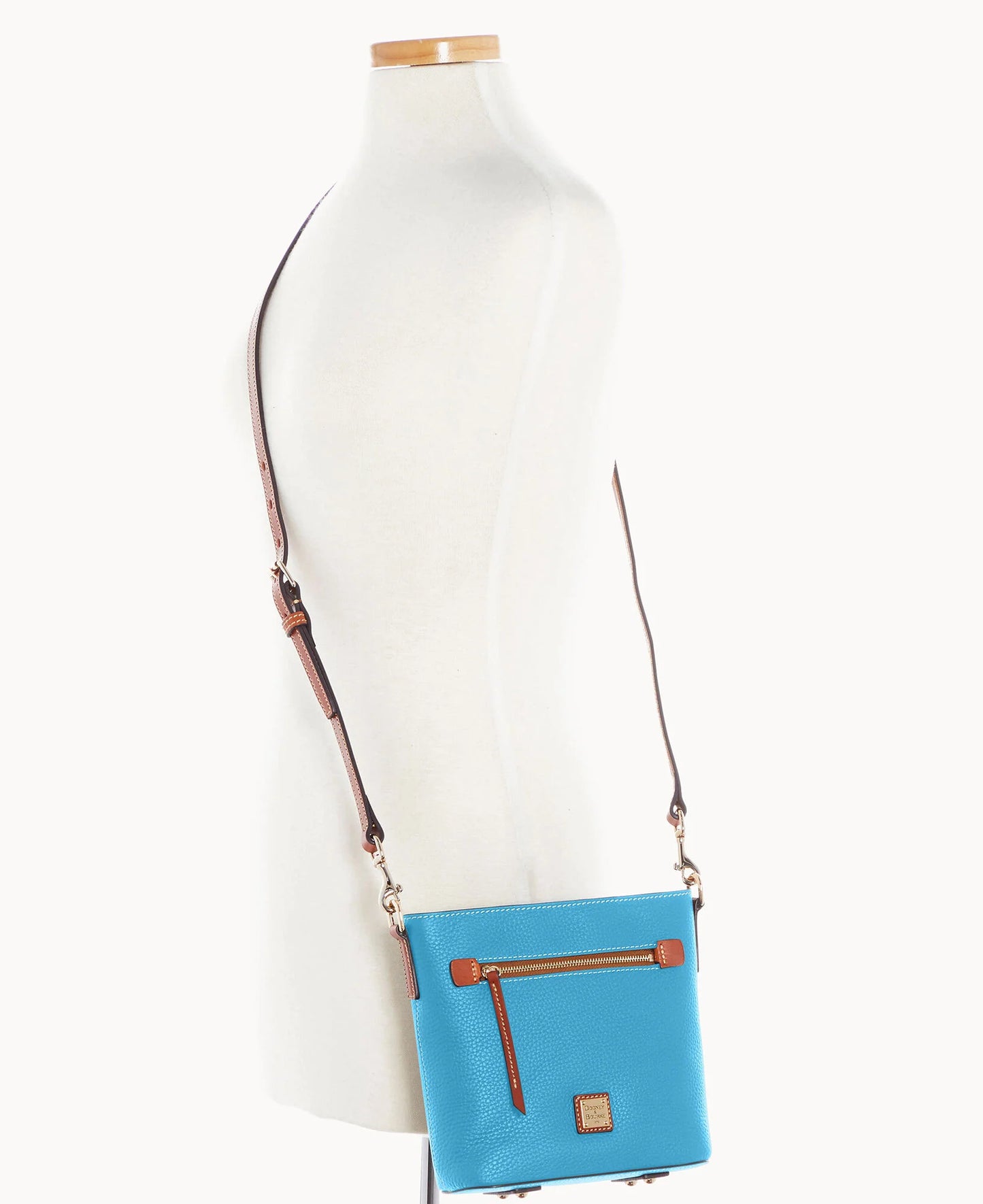 Pebble Grain Small Zip Crossbody