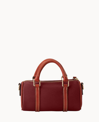 Pebble Grain Crossbody Barrel Satchel 20